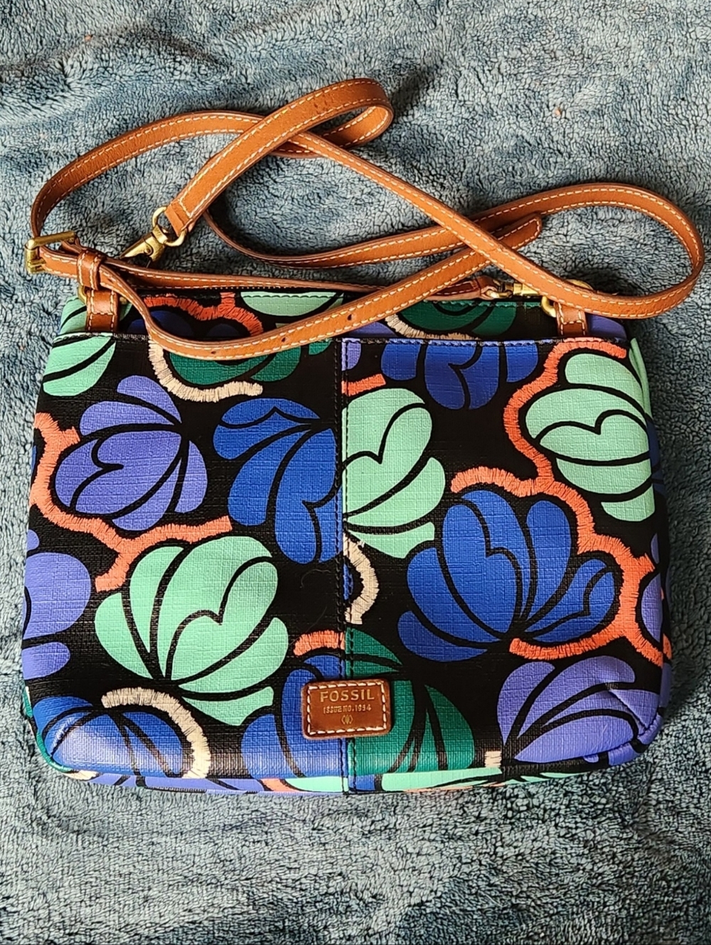 Fossil Floral Crossbody Bag